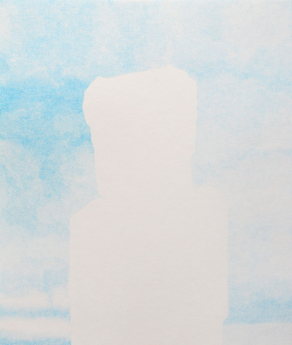 De la serie "Revisitar". Lápiz de color sobre papel.