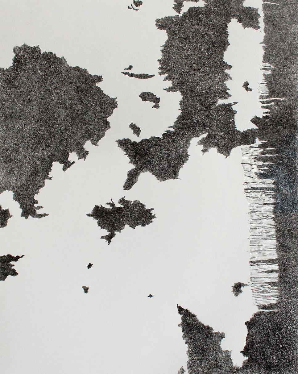 De la serie "Revisitar". Lápiz de color sobre papel.